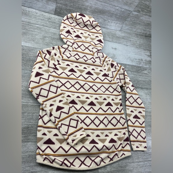 The North Face Fleece Hoodie Womens Small Aztec Cowl Neck Pullover Southwest - Picture 13 of 16